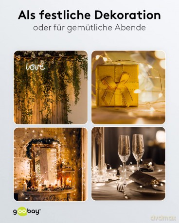 Goobay: goobay 20er Sterne LED Lichterkette tran