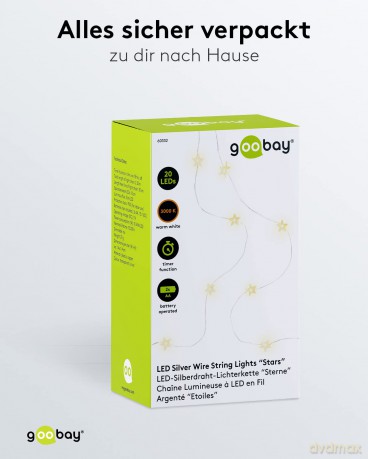Goobay: goobay 20er Sterne LED Lichterkette tran