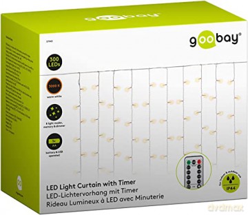 Goobay: goobay 300er LED Lichtervorhang transpar