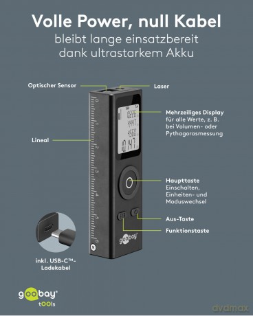 Goobay: goobay 77834 Laser-Entfernungsmesser