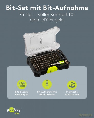 Goobay: goobay Bit-Set 77843, 75-teilig