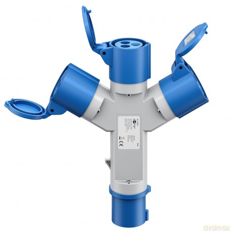 Goobay: goobay Camping 3-fach CEE-Verteiler blau