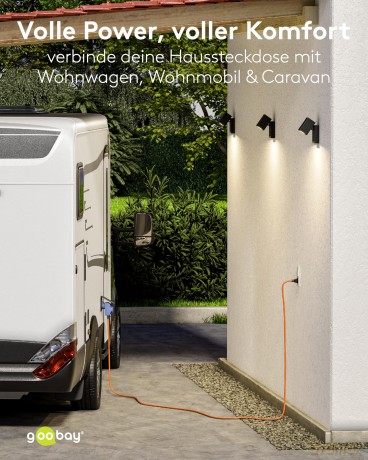Goobay: goobay Camping Adapterleitung 1,5 m oran