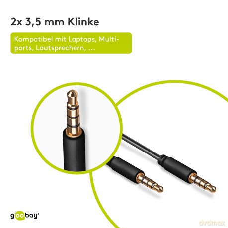 goobay Kabel 3,5mm 1,0m 4Pin