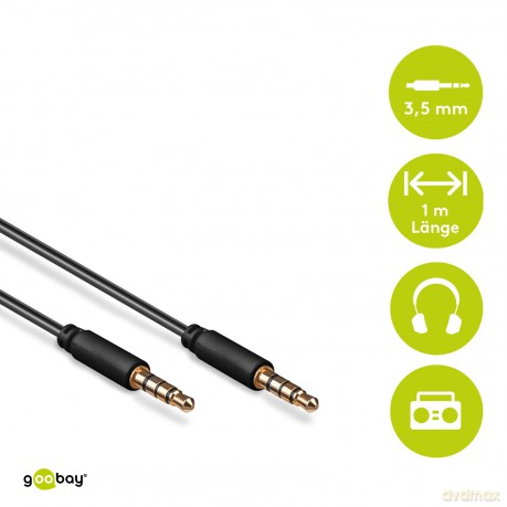 goobay Kabel 3,5mm 1,0m 4Pin