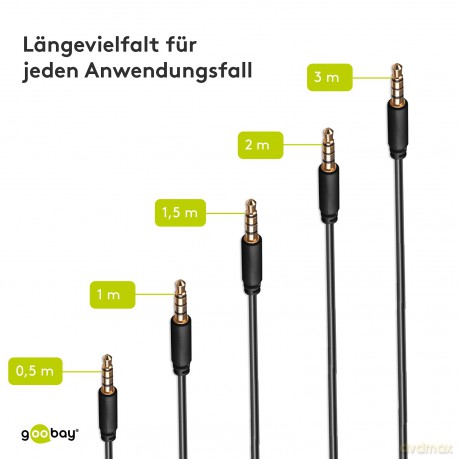 goobay Kabel 3,5mm 1,0m 4Pin