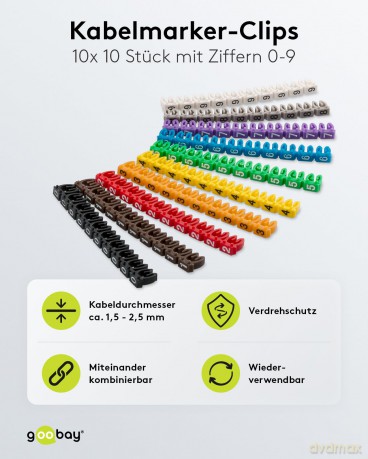 goobay Kabelmarker 0-9 2,5mm
