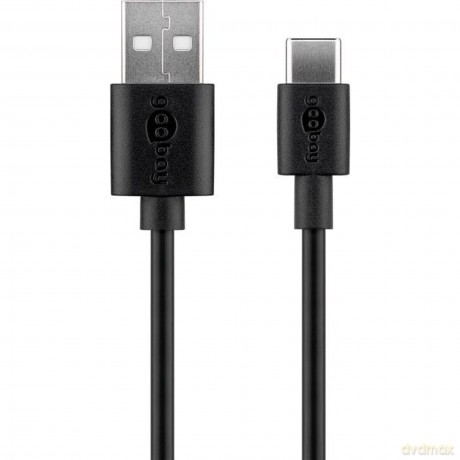 goobay Ladekabel mit Adapter schwarz 1 m