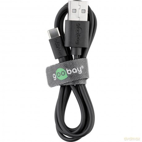 goobay Ladekabel mit Adapter schwarz 1 m