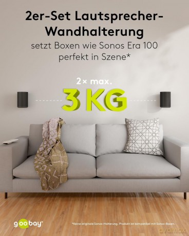 Goobay: goobay Lautsprecher-Wandhalterung Modern