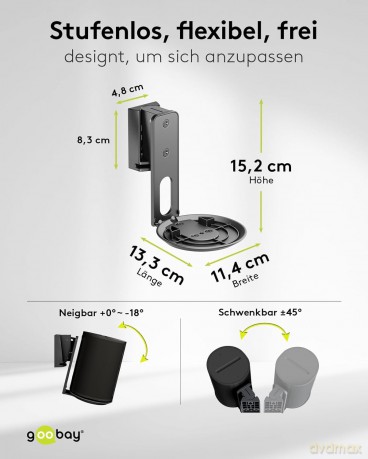 Goobay: goobay Lautsprecher-Wandhalterung Modern