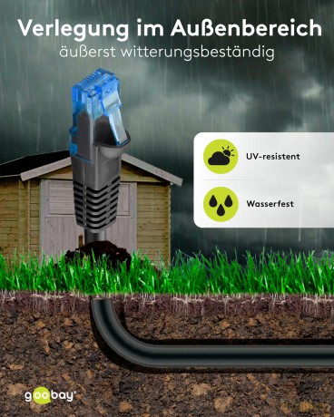 goobay RJ-45 Netzwerkkabel Outdoor 10,0