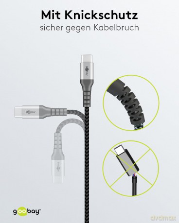 goobay USB 2.0 A/USB C Kabel 0,5 m schwa