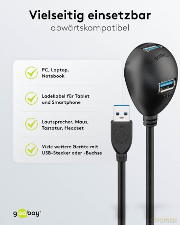 goobay USB 3.0-Kabel A/2x A
