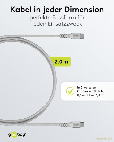 Goobay USB-C (ST-ST) 2m Anschlusskabel T