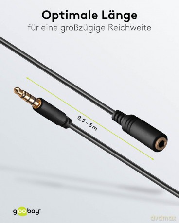 goobay Verl.-kabel 3,5mm 1,0m
