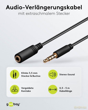 goobay Verl.-kabel 3,5mm 1,0m