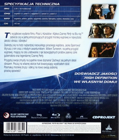 Piraci z Karaibów: Klątwa Czarnej Perły [Blu-Ray]