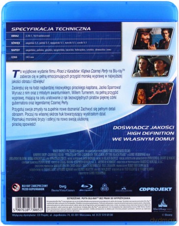 Piraci z Karaibów: Klątwa Czarnej Perły [Blu-Ray]