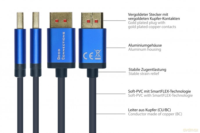 Good Connections Kabel SmartFLEX DP1.4 b