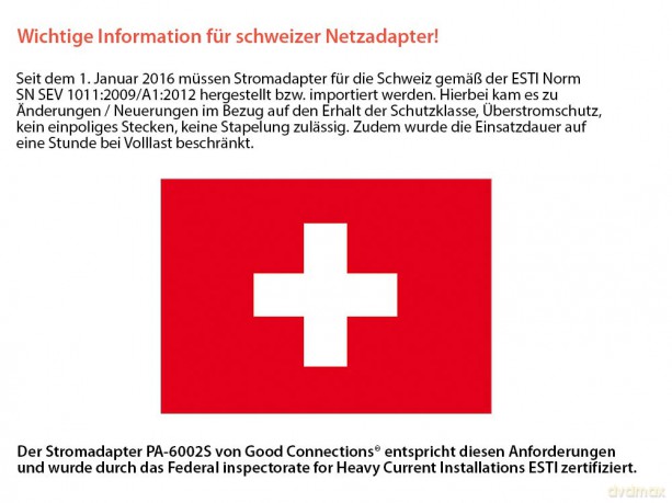 Good Connections Stromadapter Schweiz SE