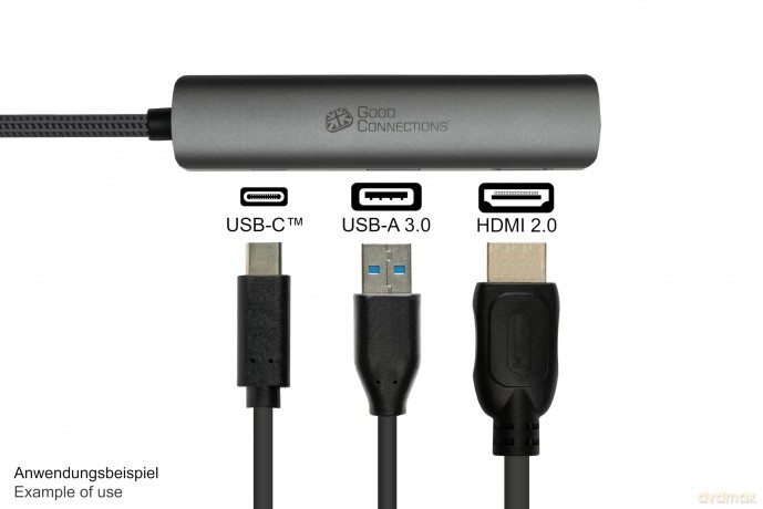 Good Connections USB-C-Hub 3-Port anthra