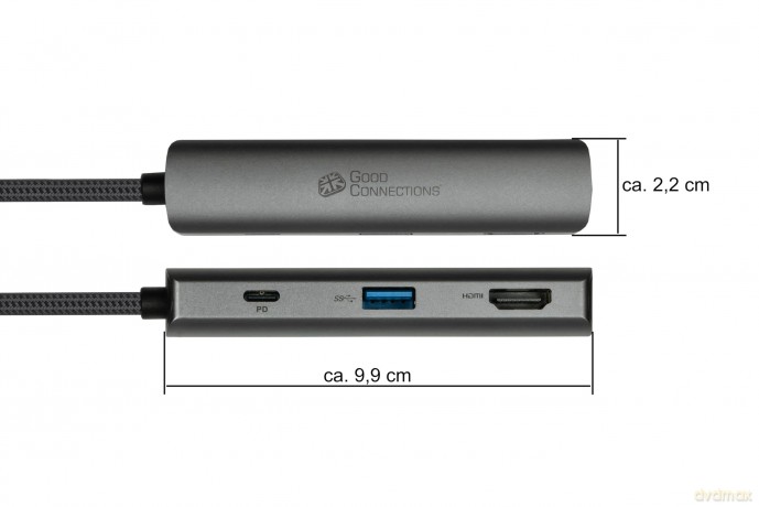 Good Connections USB-C-Hub 3-Port anthra