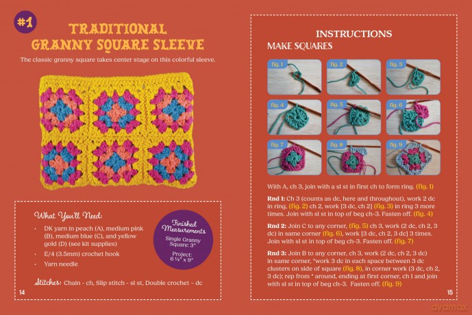 Granny Square Book Covers Kit [KSIĄŻKA]