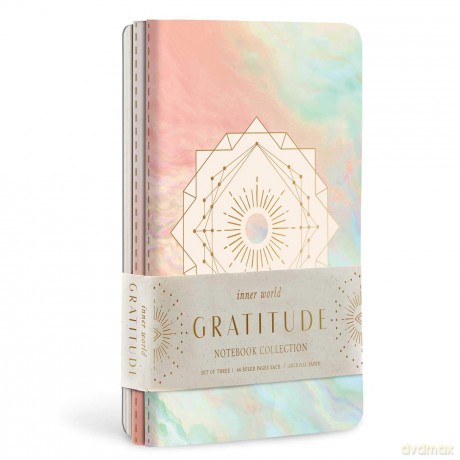 Gratitude Sewn Notebook Collection Set of 3 [KSIĄŻKA]