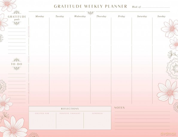 Gratitude Weekly Planner Notepad [KSIĄŻKA]