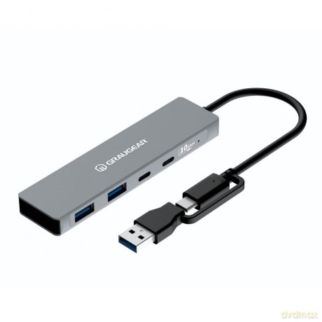 GRAUGEAR 10Gbps USB-HUB 4x USB 3.2, 2x T