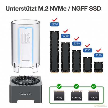 GRAUGEAR Docking Station fźr M.2NVMe/ NG