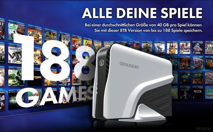 GRAUGEAR externe Festplatte 4TB fźr PS4/