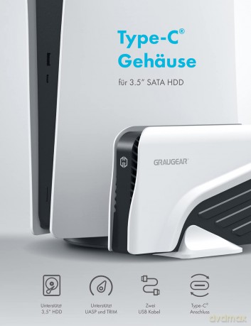 GRAUGEAR externe Festplatte 4TB fźr PS4/
