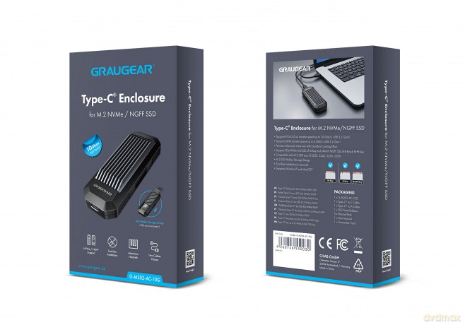 GRAUGEAR externes Gehuse M.2NVMe