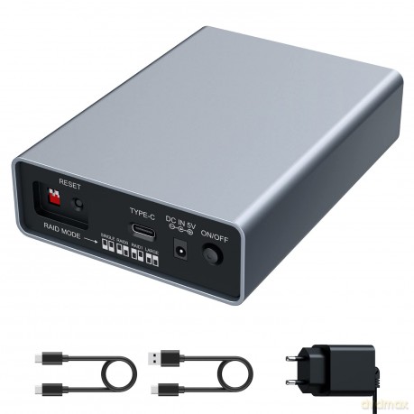 GRAUGEAR externes Raid Gehuse 2x2,5"H