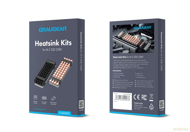 GRAUGEAR Kźhlkśrper SSD M.2 2280 Alu + K