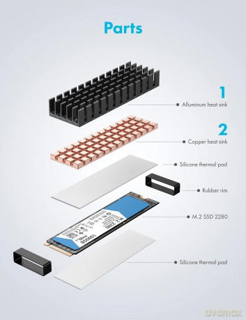 GRAUGEAR Kźhlkśrper SSD M.2 2280 Alu + K