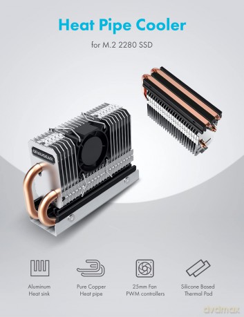 GRAUGEAR Kźhlkśrper SSD M.2 2280 mit PWM