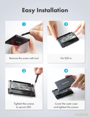GRAUGEAR Konverter M.2 NGFF SSD zu 2,5"