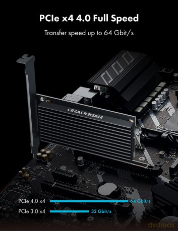 GRAUGEAR PCI Card M.2 PCIe 4.0 Card fźr