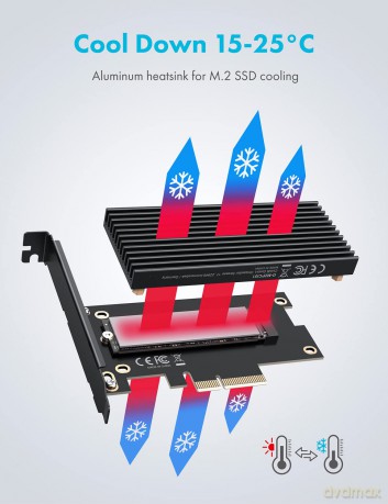 GRAUGEAR PCI Card M.2 PCIe 4.0 Card fźr