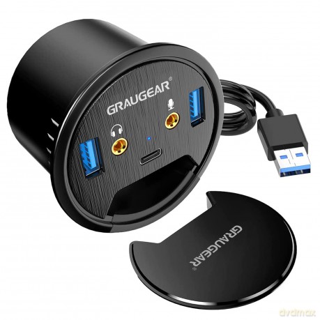 GRAUGEAR USB 3.0 Tisch Hub mit Audio- un