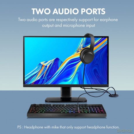 GRAUGEAR USB 3.0 Tisch Hub mit Audio- un