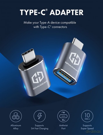 GRAUGEAR USB 3.2 Gen2 Adapter Type-A zu