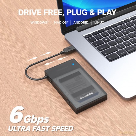 GRAUGEAR USB-A/C 3.1 Adapterkabel 2,5"