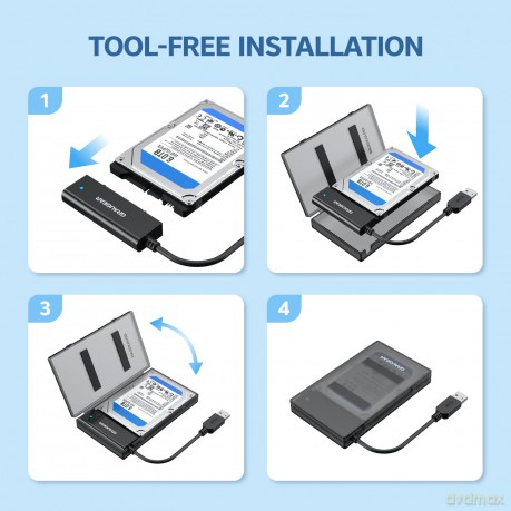GRAUGEAR USB-A/C 3.1 Adapterkabel 2,5"