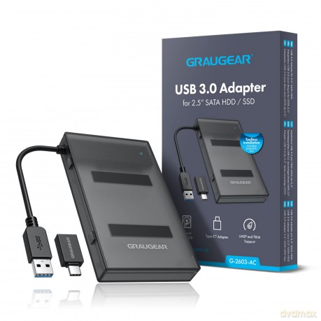 GRAUGEAR USB-A/C 3.1 Adapterkabel 2,5"
