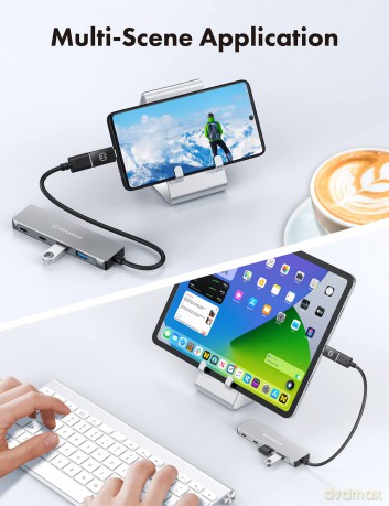 GRAUGEAR USB-HUB 4x USB 3.0, 2x Type-C u
