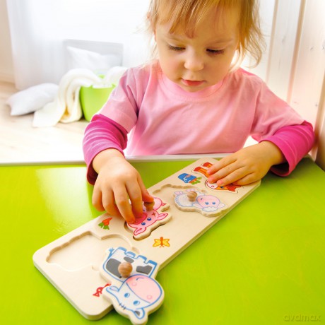 Greifpuzzle Bauernhof-Tierkinder